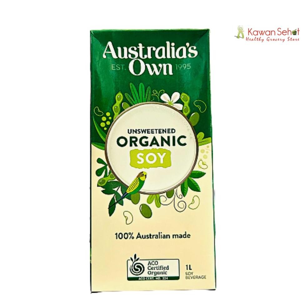 

Australias Own Organic Soy Milk Unsweetened 1 L Susu Kedelai Organik Susu Kedelai Tawar