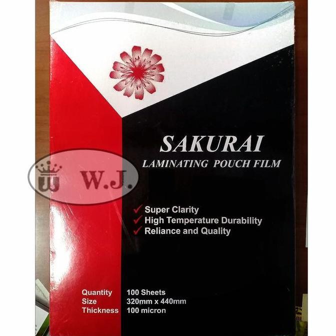 

Promo Plastik Laminating Sakurai A3 (32x44cm). COD