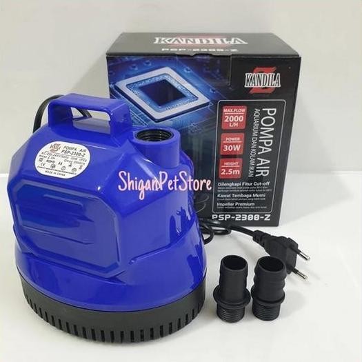 Mesin Pompa Air Celup Sedot Kolam Ikan Aquarium Kandila Psp-2300Z Submersible Water Pump Penyedot Ku