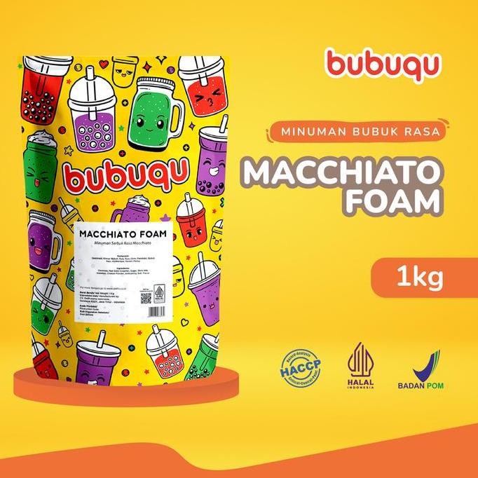 

Original Bubuqu Macchiato Foam Premix Powder 1Kg - Bubuk Minuman Foam Macchiato Siap Pakai