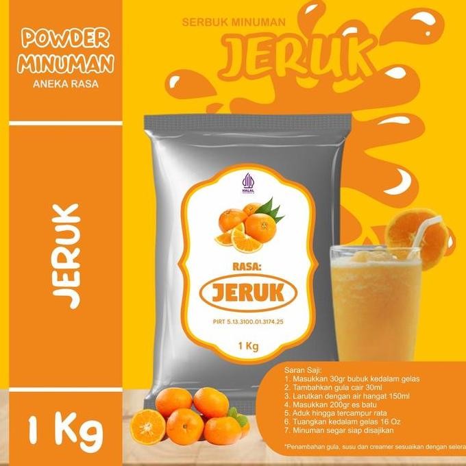 

Original Bubuk Minuman Jeruk Instan 1kg - Powder Drink Rasa Orange Boba Kekinian