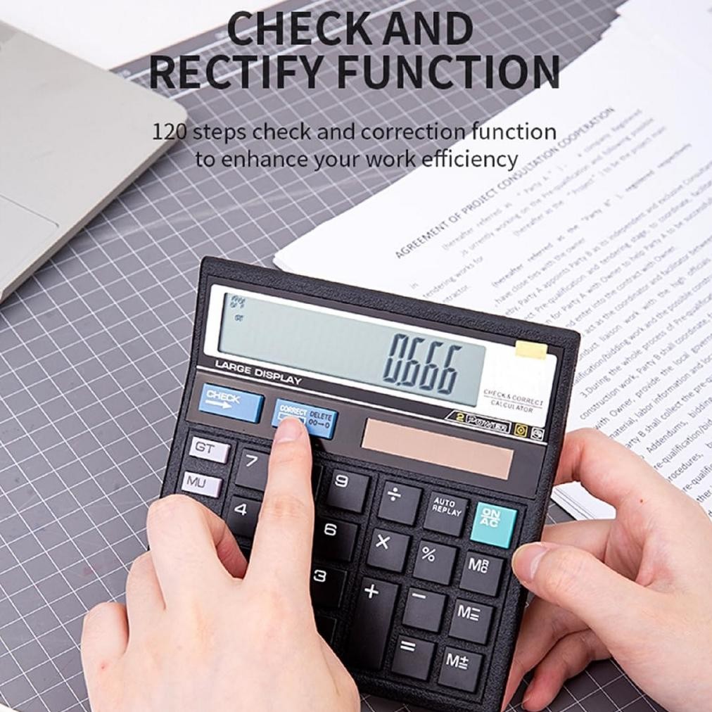 

Check & Correct Calculator / Kalkulator Meja CM-512N / Kalkulator 12 Digit / Mesin Hitung Portable ORIGIN RB2
