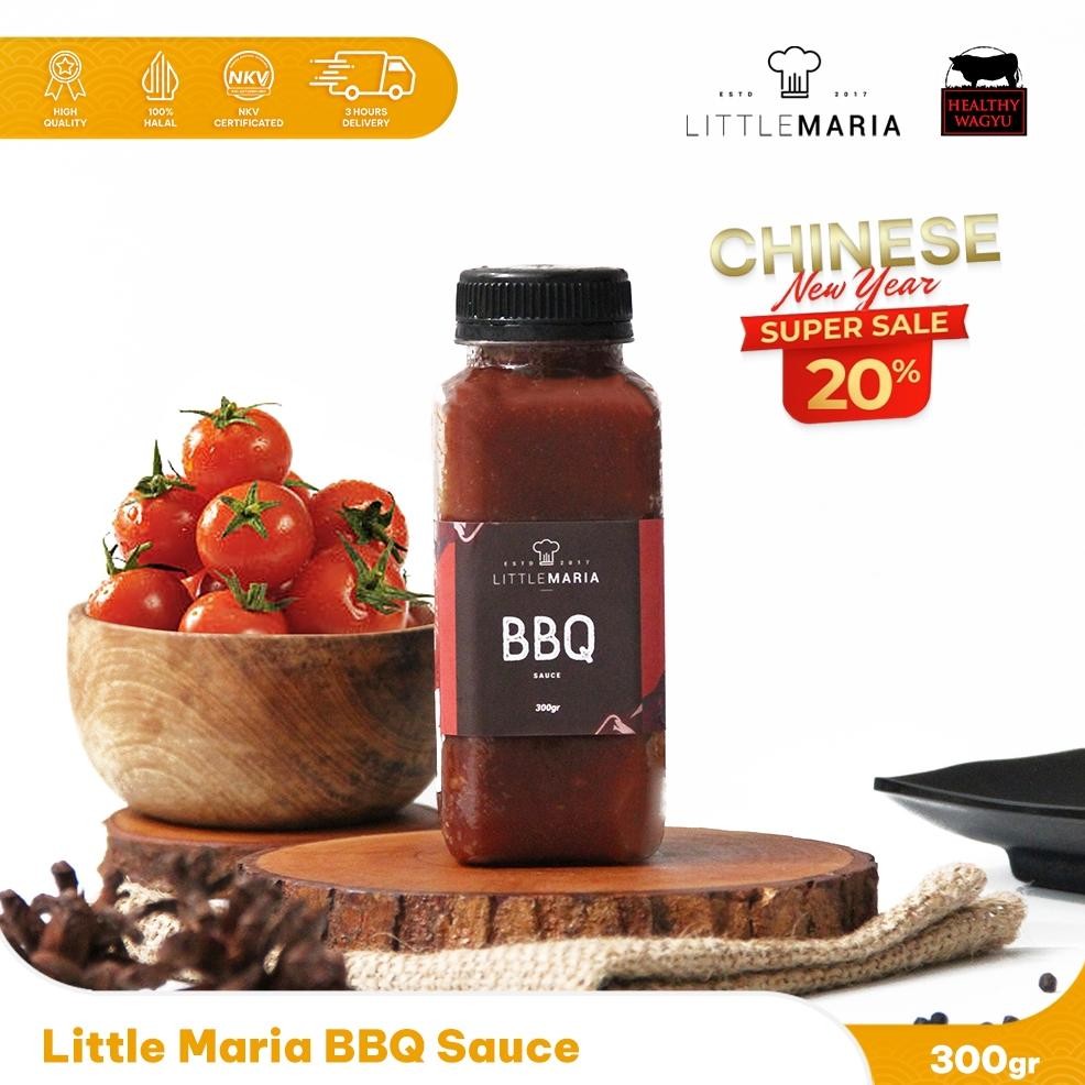 

LittleMaria Smokey BBQ Sauce 300g (Dipping, Marinade, Topping) 300ml Healthy Wagyu Nugi