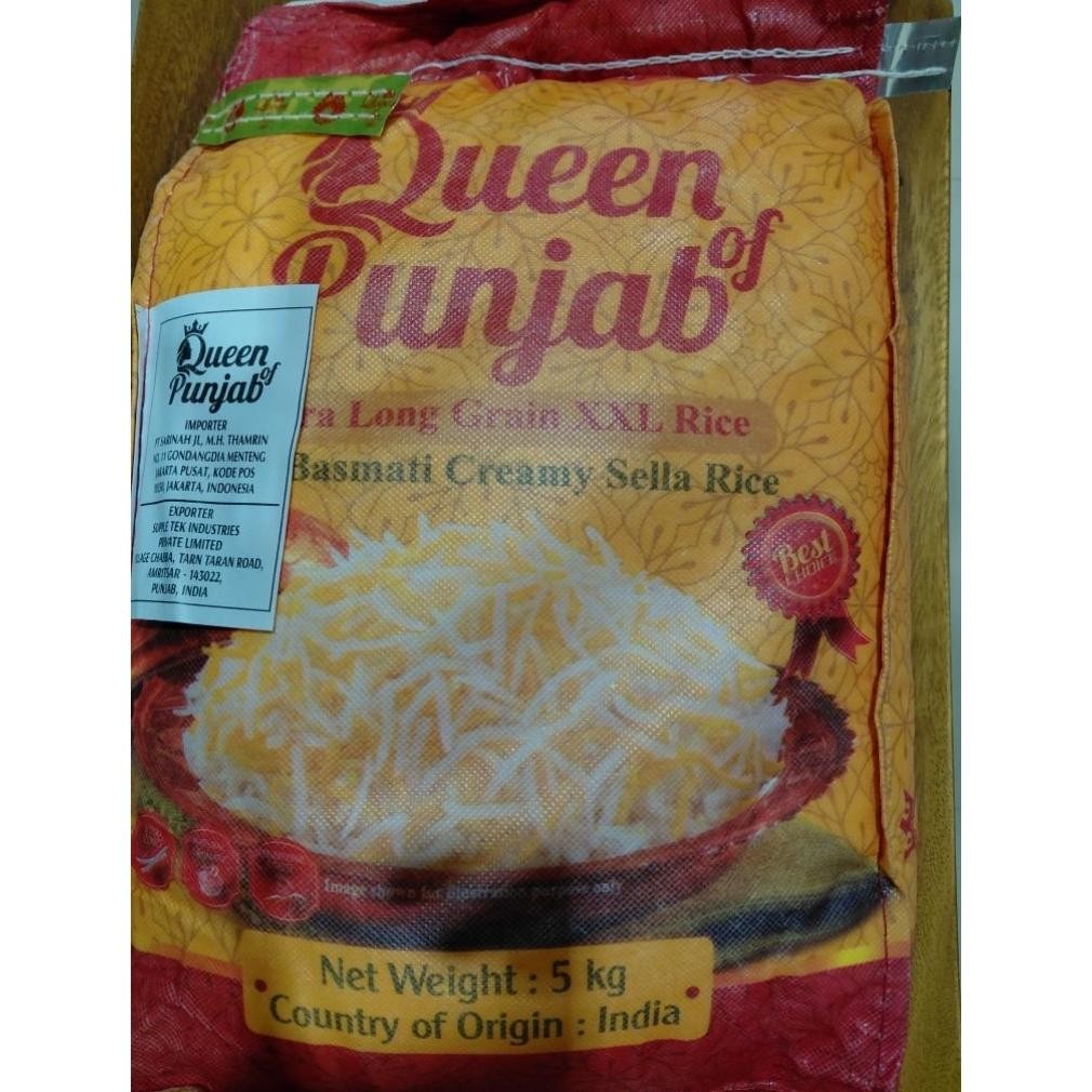

PROMO TERMURAH BERAS BASMATI INDIA " QUEEN PUNJAB " kemasan 5 kg ORIGINAL Nugi