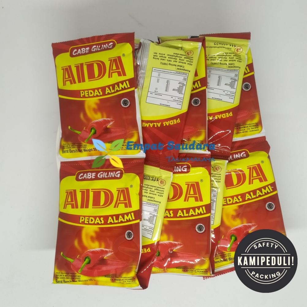 

1 Renceng Cabe Bubuk Aida 25 Gr Pedas Mantap Nugi