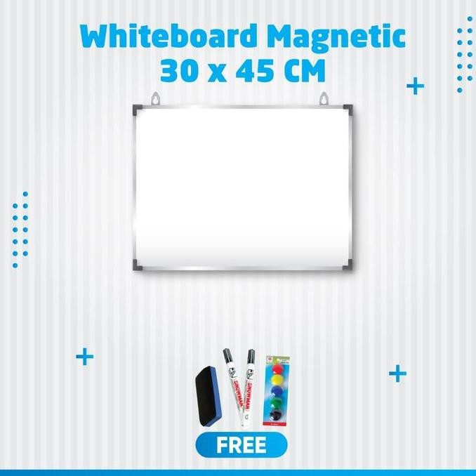 

[ SKUL ] Whiteboard / Papan tulis magnetic uk 30x45 cm