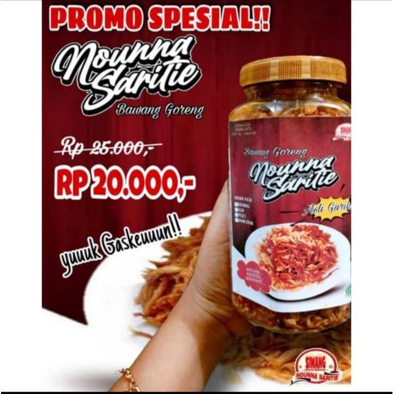 

Bawang Goreng Nounna Saritie Pedas Kriuk Gurih Nugi
