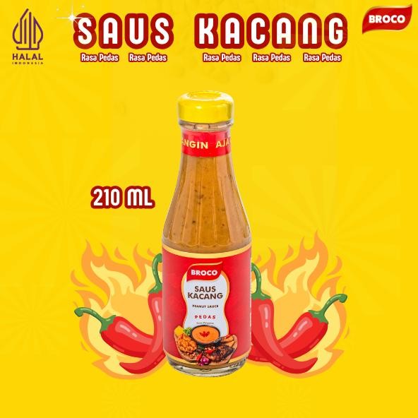 

BrocoFood Saus Kacang Rasa Pedas - Bumbu Masak Instant - Kemasan Botol 210Ml - Siap Untuk Di Makan Nugi