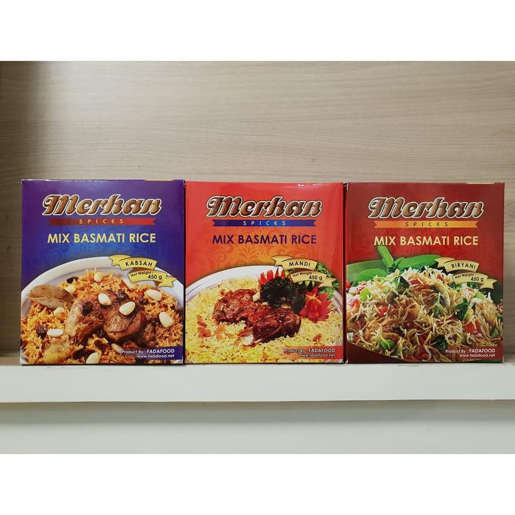 

Merhan Beras Basmati Instan Nasi Kebuli Mandi Kabsyah Biryani Nugi