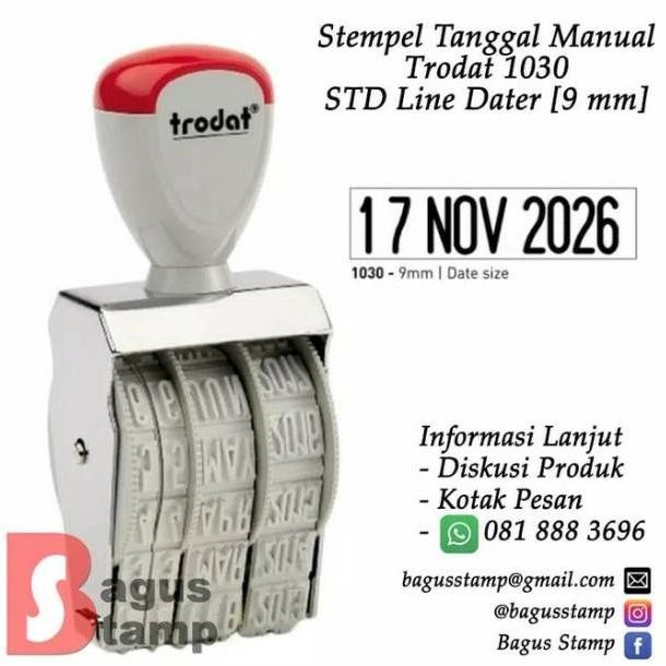 

Stempel Tanggal Besar Trodat 1030 STD Manual Line Dater 9mm 9 mm RB3