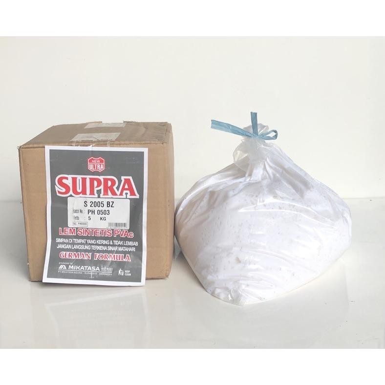 

Lem putih sintetis pvac 5 kg Supra