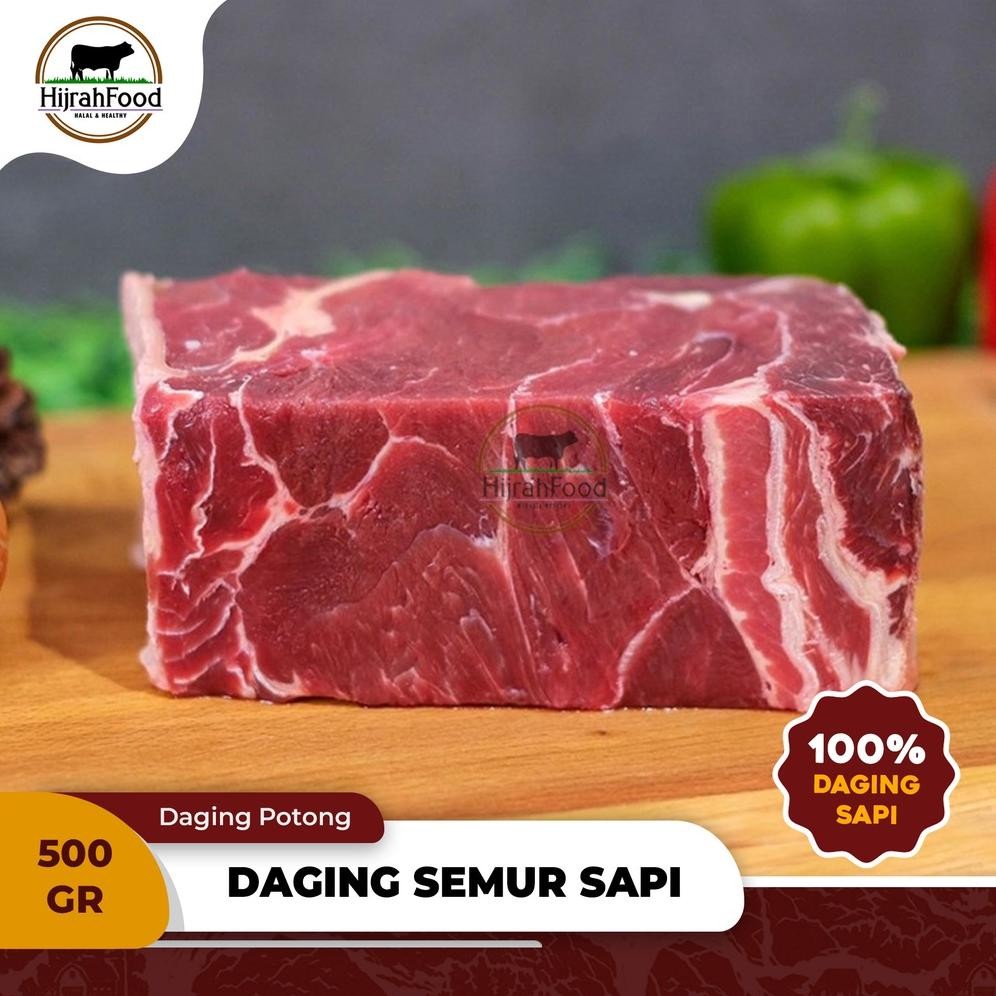 

Hijrahfood Daging Semur Sapi Import AUS | Daging Rawon / Soto / Sop - 500 gr Nugi