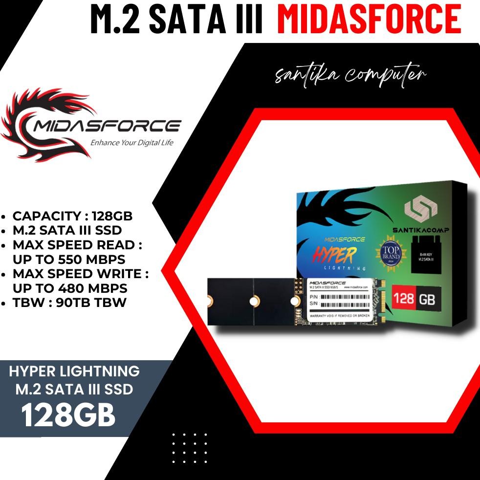M.2 128GB MIDASFORCE SSD HYPER LIGHTNING (M2-0128-HG) 128 gb Nugi