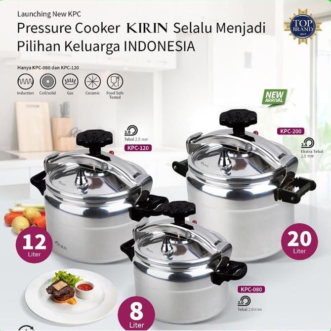 PANCI PRESTO KIRIN KPC SERIES PRESSURE COOKER/KIRIN Presto Kapasitas 4 liter - 12 Liter
