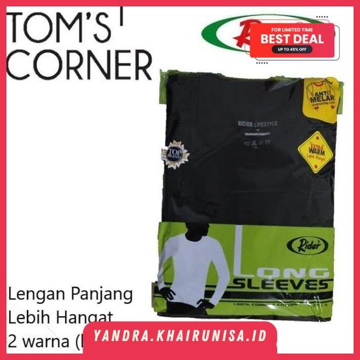 KUALITAS TERBAIK KAOS OBLONG LENGAN PANJANG RIDER PAKAIAN DALAM MUSIM DINGIN R221B                 B