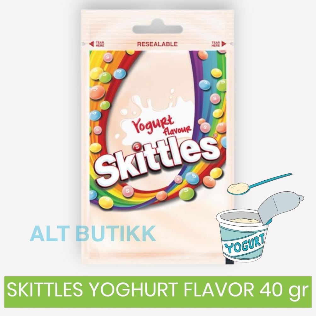 

READY STOCK SKITTLES YOGURT FLAVOR CANDY 40 GRAM | PERMEN SKITTLE IMPORT