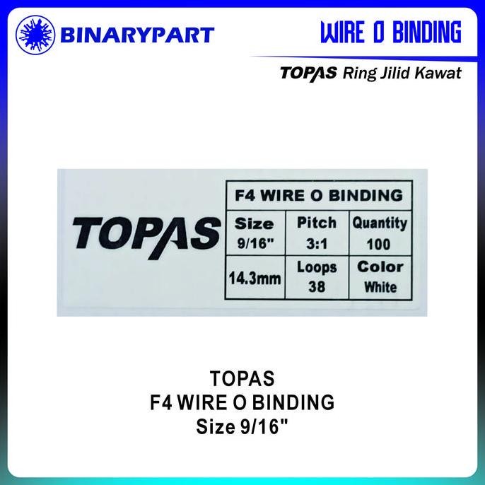 

Promo Ring Jilid Kawat TOPAS Wire 38 Rings Binding Ukuran 9/16'' 14,3 MM-F4 COD