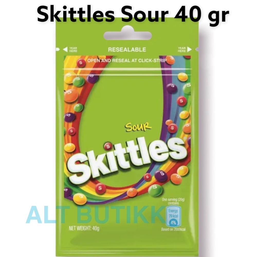 

READY STOCK SKITTLES CANDY SOUR 40 GRAM | PERMEN SKITTLE ASAM