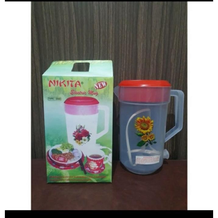 TEKO LISTRIK PLASTIK NIKITA UKURAN 2 LITER Nugi