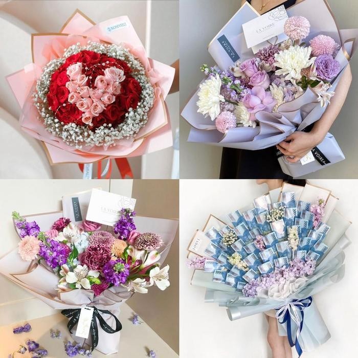 

Kkim [5 Lembar] Kertas Cellophane Buket Bunga [Gold Line] Flower Wrapping Paper Celophane / Chellophane Murah Untuk Snack