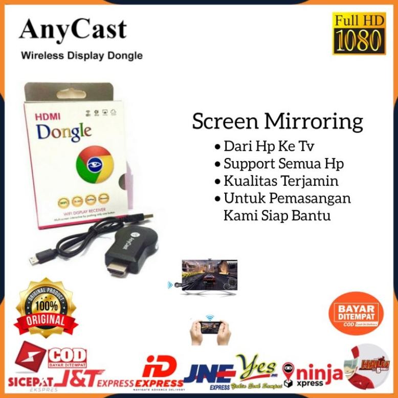 ANYCAST DONGLE WIRELESS / ALAT PENGHUBUNG HP KE TV LED / ANYCASH DONGEL MIRACAST WIFI / PENYAMBUNG H