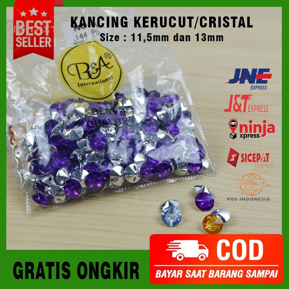 (PER GROSS) Kancing Kristal Hias Kerucut Untuk Kebaya,Craft,Kerajinan,Permata Baju Gratis Ongkir Nug