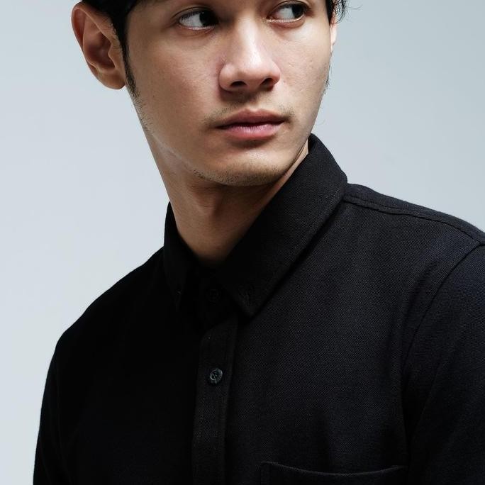 DMS Kemeja Pria JB PSY Long Shirt Black