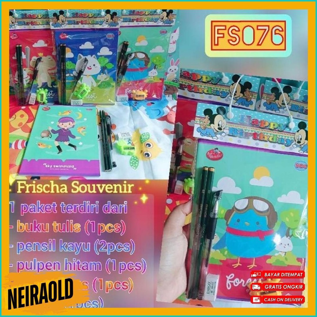 

Paket Hemat Fs076 (Isi 1 Paket) Bingkisan Ulang Tahun / Hadiah Lomba / Alat Tulis / Paket Alat Tulis Flash Sale! Diskon Hingga 70%