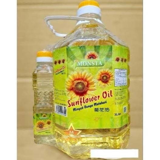 

Monsta Sunflower Oil 3L + Bonus 250Ml Minyak Bunga Matahari Non Kolesterol Diskon!