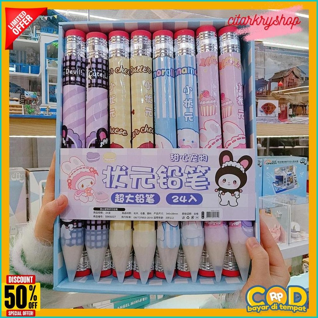 

Pensil Jumbo Kreatif Pensil Besar Baru Kartun Lucu Pensil Diskon