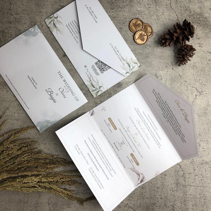 Kkim Undangan Pernikahan Lipat 3 Simple Dan Elgant