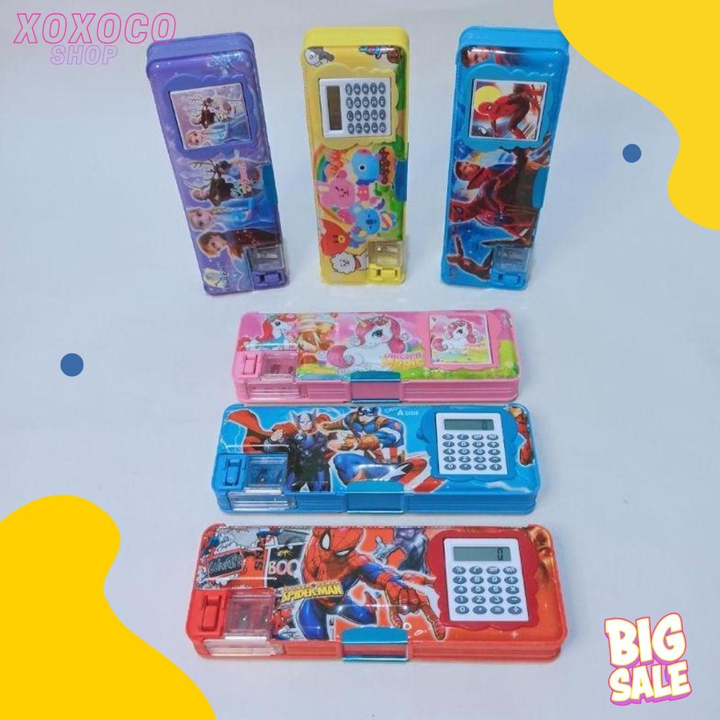 

Kotak Pensil Magnet Kalkulator / Serutan Karakter / Kotak Pensil Magnet / Kalkulator Fancy Karakter Diskon Setengah Harga