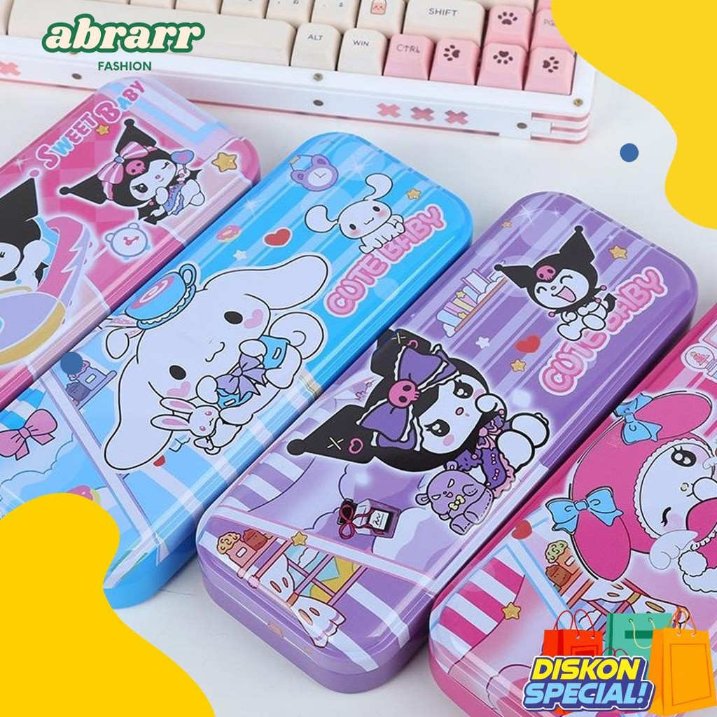 

Bobomart Kotak Tempat Pensil Pencil Case Kaleng 2 Susun Sanrio B-810 (Kuromi, Melody, Cinnamoroll) Terlaris! Produk Ini Banyak Dicari