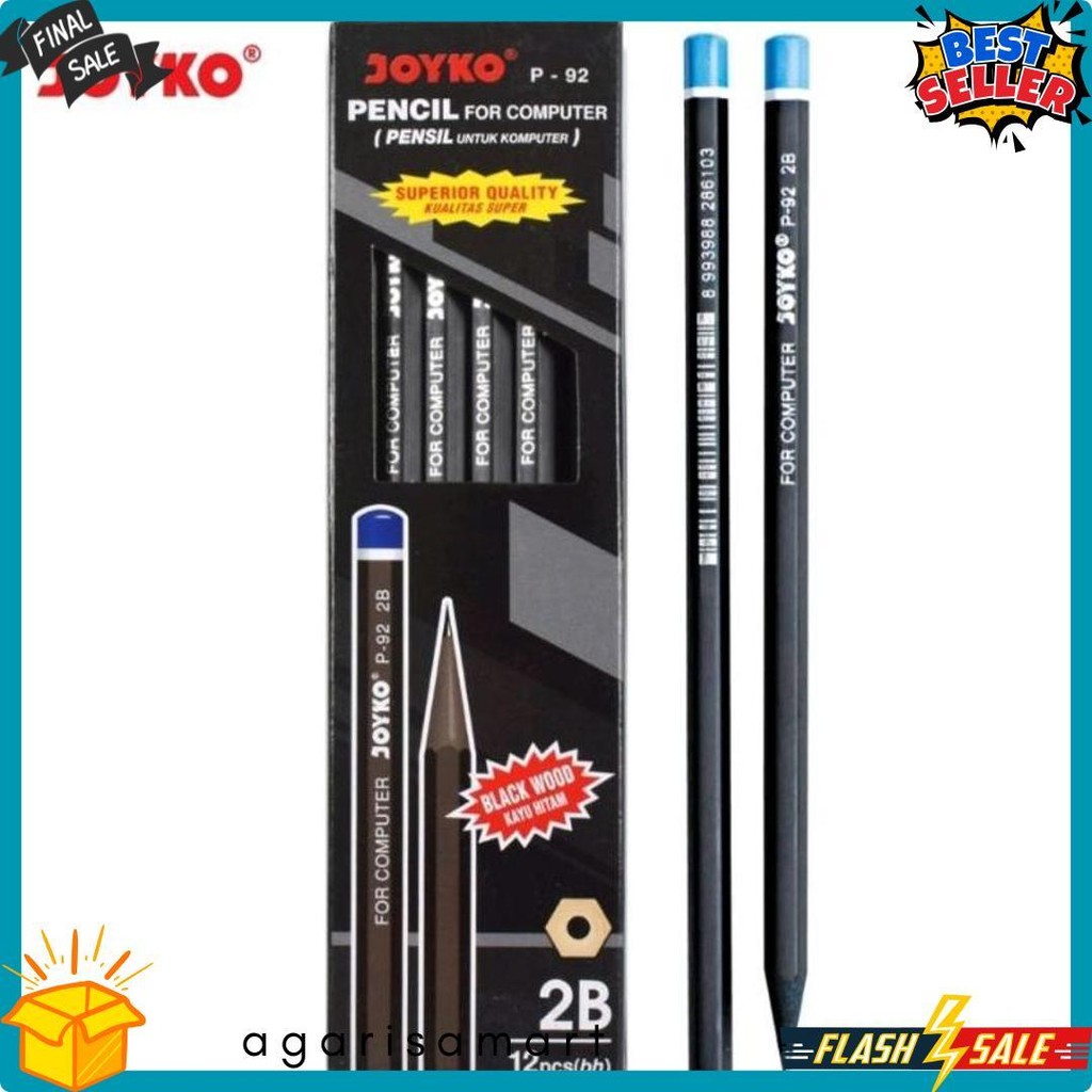 

Pensil Joyko P-92 Pencil 2B Computer 1 Pack Isi 12 Pcs Kualitas Super Flash Sale! Diskon Hingga 70%