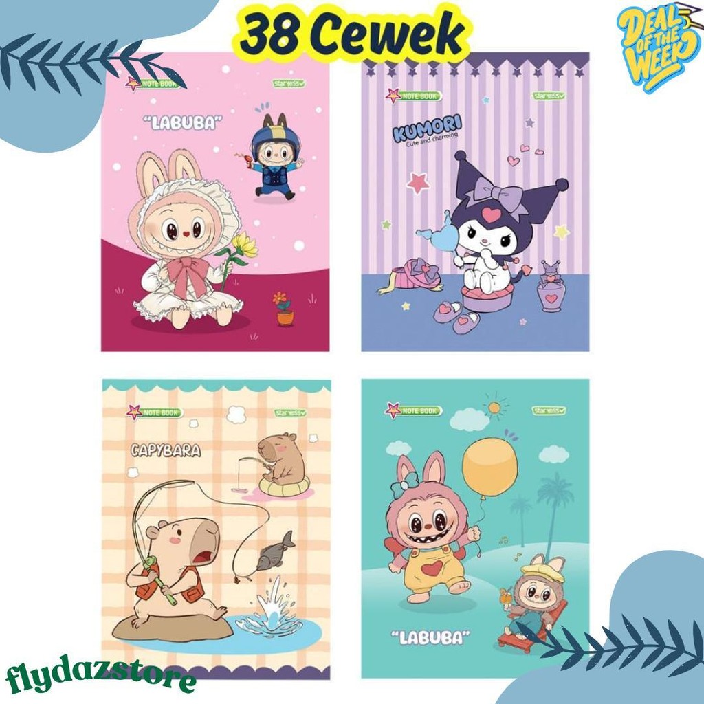 

(Harga Per Pak Isi 10) Buku Tulis 38 Lembar You By Kiky Diskon