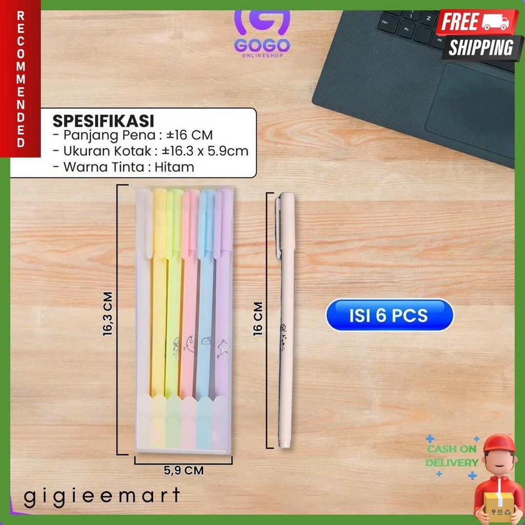 

Gogo-A48 Pulpen Gel 6In1 Motif Polos Warna Pastel Gaya Korea / Alat Tulis Pena Cair 0.5Mm / Pena Rainbow Perlengkapan Sekolah Import Flash Sale! Diskon Hingga 70%