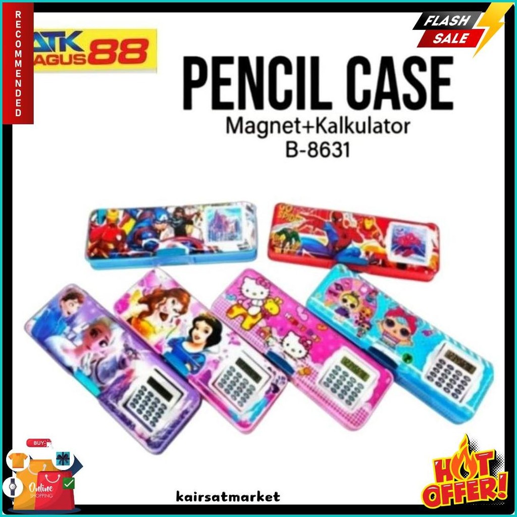 

Tempat Pensil Magnet Calculator/Tempat Pensil Anak Karakter/Tempat Pensil Magnet Diskon