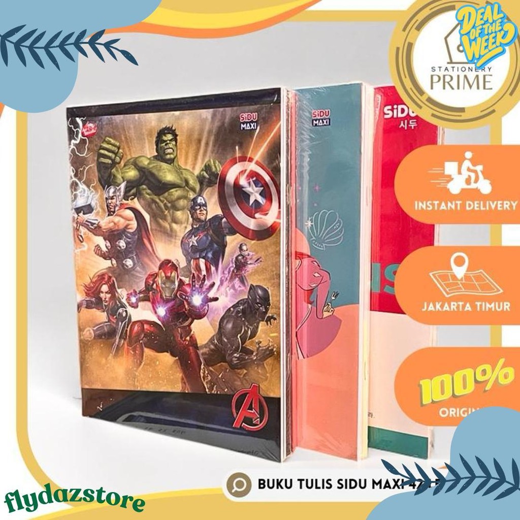 

Buku Tulis Sinar Dunia / Sidu Maxi 42 Lembar Campus Disney Princess Marvel (1 Pack Isi 5 Buku) Diskon Setengah Harga