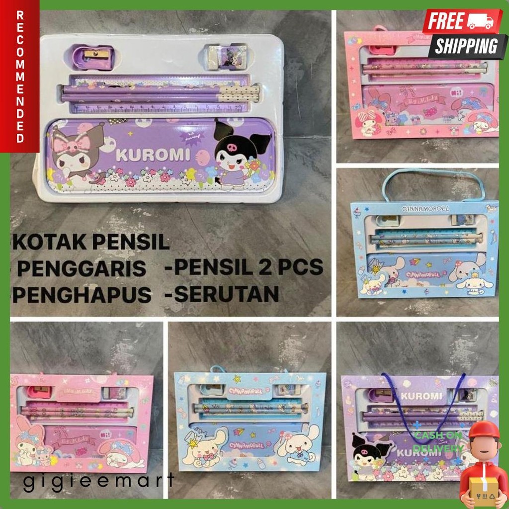 

Kotak Pensil Set Atk Stationery Alat Tulis Sekolah Souvenir Ultah Goodie Bag Birthday Diskon Setengah Harga