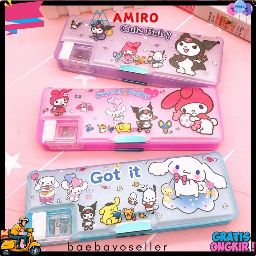 

Kotak Pensil Magnet Karakter 2 Sisi / Tempat Pensil Magnet Karakter Dengan Rautan Mini / Pensil Case Sanrio Kuromi Melody Terlengkap Dan Termurah