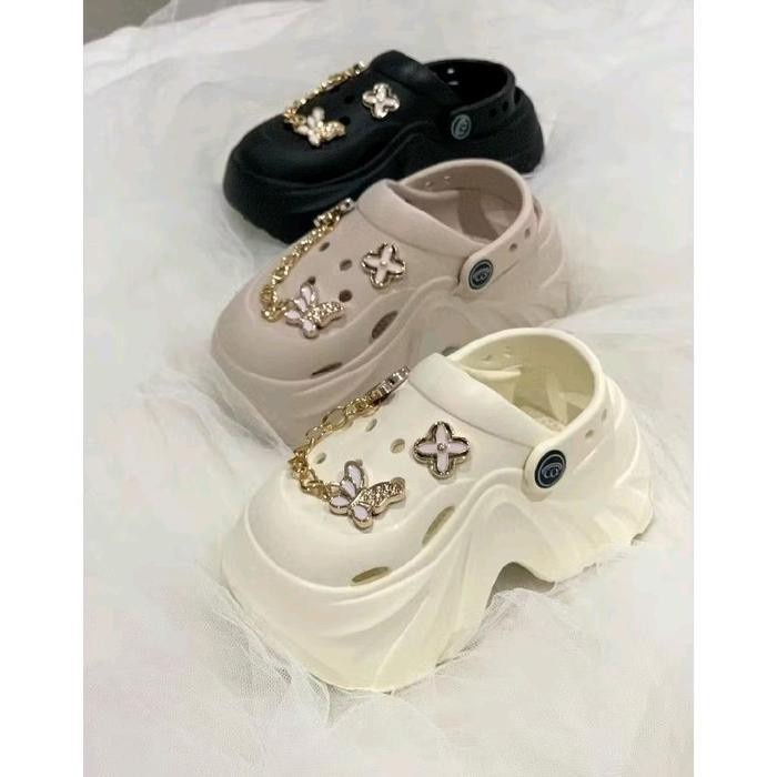 LW sandal baim tinggi anak perempuan umur 3,4,5,6,7,8,9,10tahun sandal kodok anak perempuan sandal b