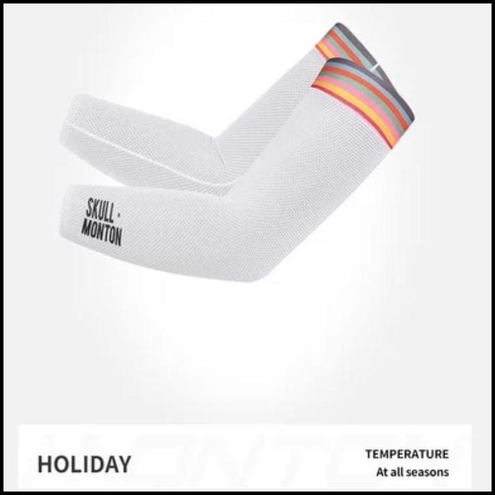 Manset Tangan Sepeda Monton - Arm Sleeve Monton HOLIDAY WHITE