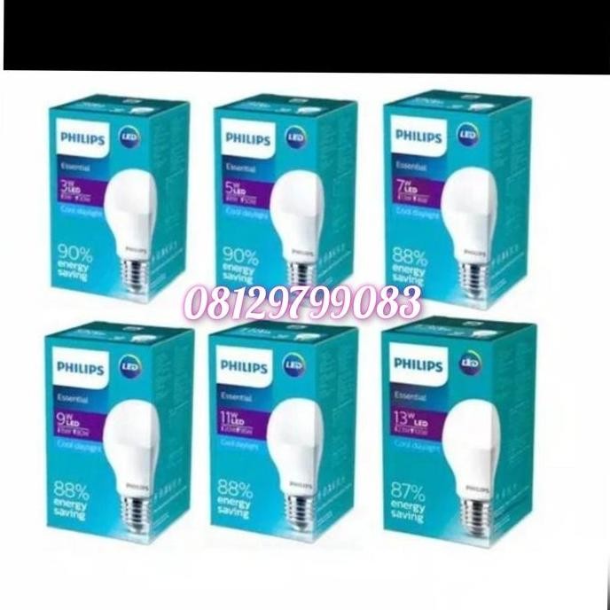 lampu ess led bulb philips 3 5 7 9 11 13 15 watt  ledbulb bohlam led
