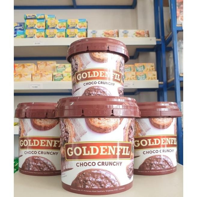 

Goldenfil Choco Crunchy 1Kg / Selai / Filling Coklat Choco Crunchy Nugi