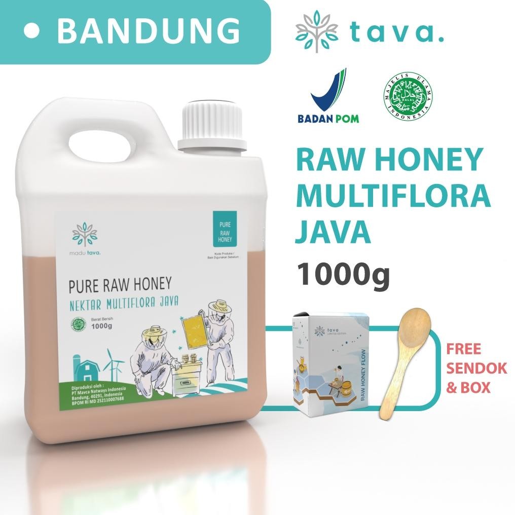 

Madu Asli Murni 1kg Tava Grade A Nektar Multiflora Java 100% Alami Pure Natural Raw Honey Nugi