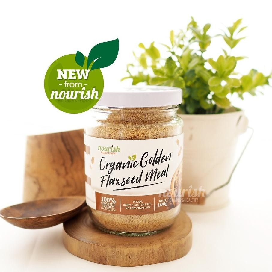 

Nourish Indonesia, Organic Golden Flaxseed Meal 120 gr Nugi
