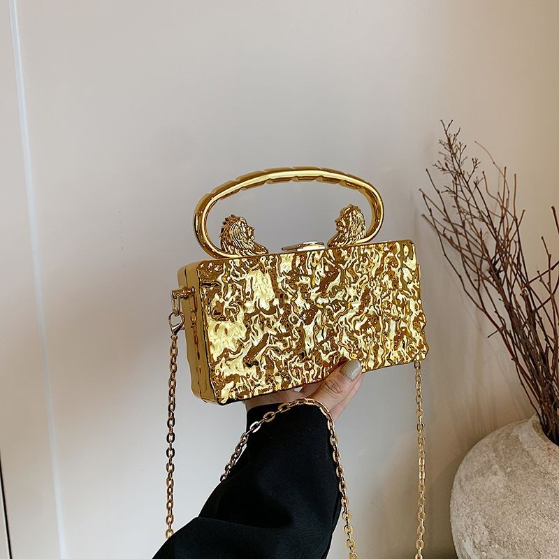 Tas Persegi Kecil Rantai Niche Wanita Tas Lipstik Wanita Selempang