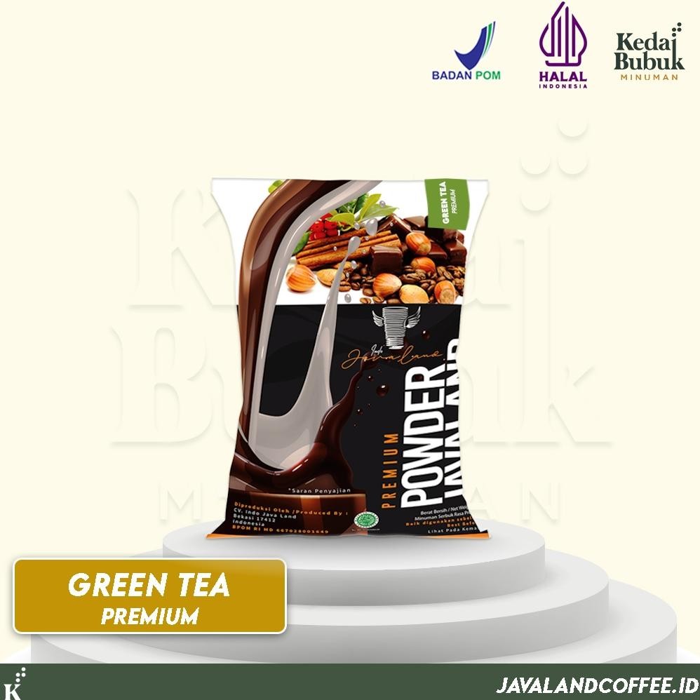 

Javaland Bubuk Minuman Rasa Green tea / Matcha 1Kg - Premium Plain | Bubble Powder Drink Boba Nugi
