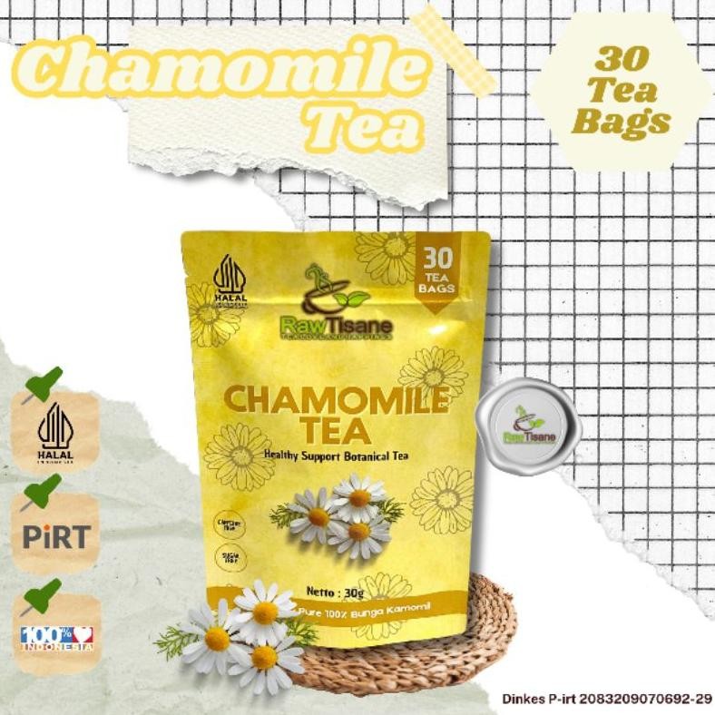 

RAW TISANE Chamomile Tea : Chamomile Flower Tea / Teh Bunga Chamomile Isi 30 Tea Bag Nugi