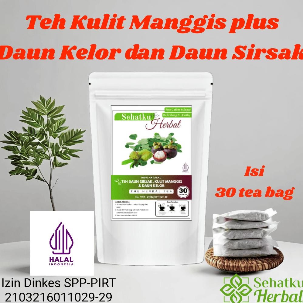 

SEHATKUHERBAL TEH CELUP KULIT MANGGIS + SIRSAK + KELOR ANTIKANKER ANTIOKSIDAN TINGGI ISI 30 TEA BAG Nugi